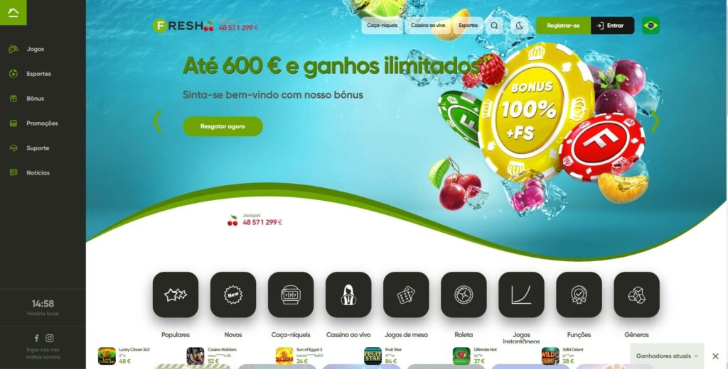 Máquinas de frutas virtuais